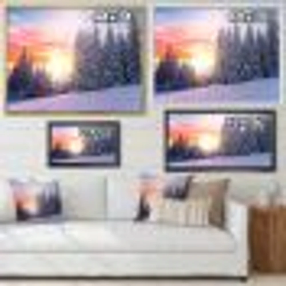 Winter Sunset Bulgaria  Wall Art