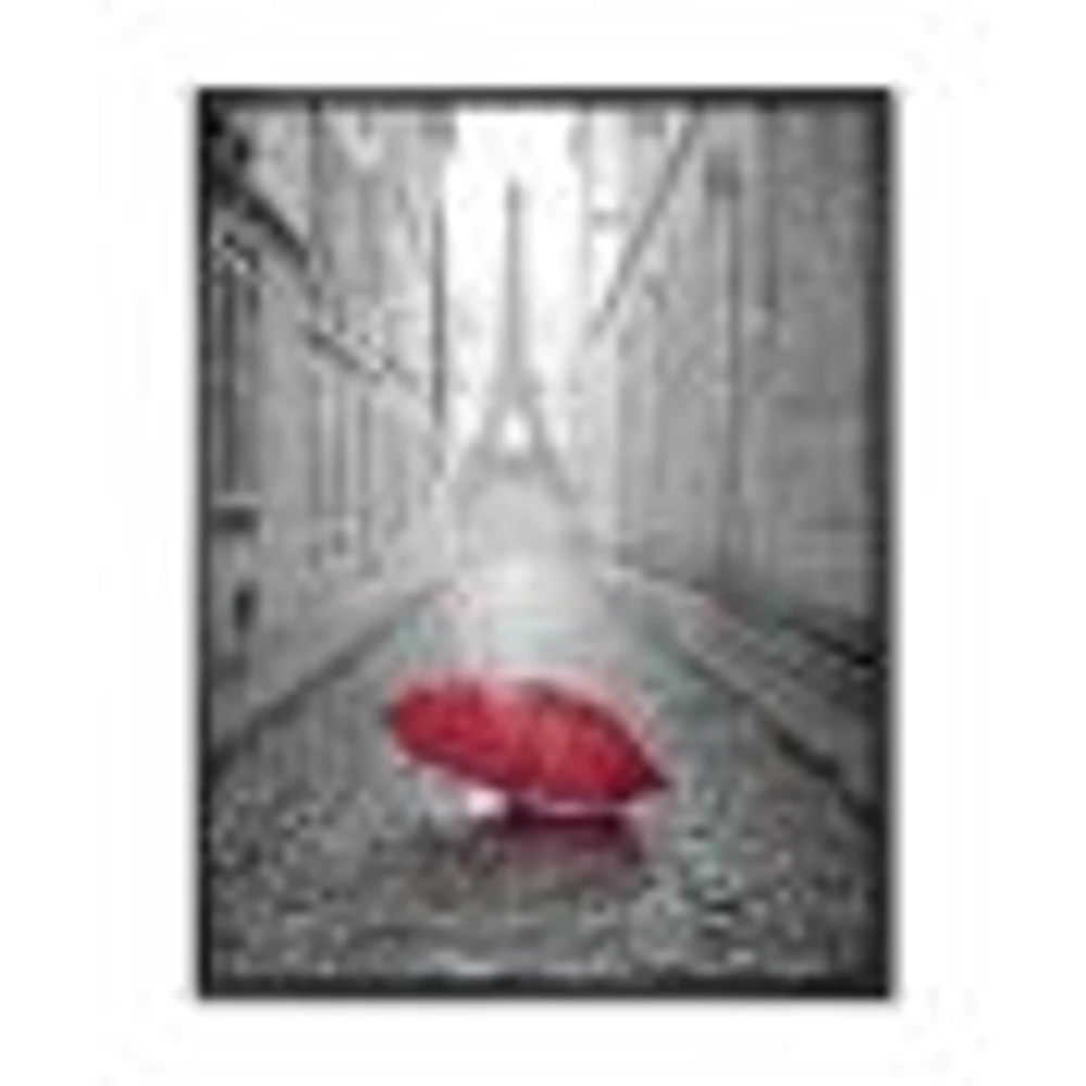 Eiffel View from Paris Street Canvas Rectangular Art Print