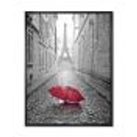 Eiffel View from Paris Street Canvas Rectangular Art Print