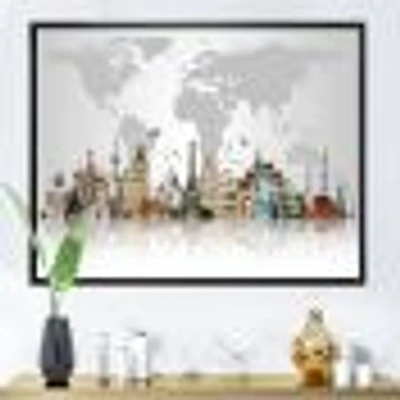 Toile  imprimée « Famous Monuments Across World »