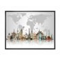 Famous Monuments Across World  Art Canvas Print