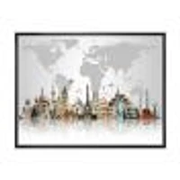 Famous Monuments Across World  Art Canvas Print