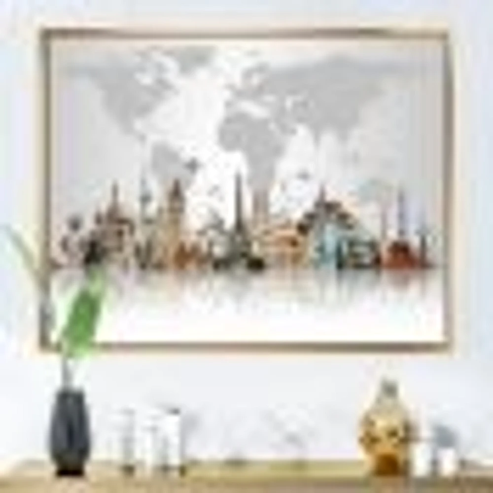 Famous Monuments Across World  Art Canvas Print