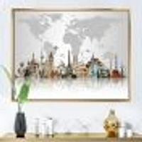 Famous Monuments Across World  Art Canvas Print