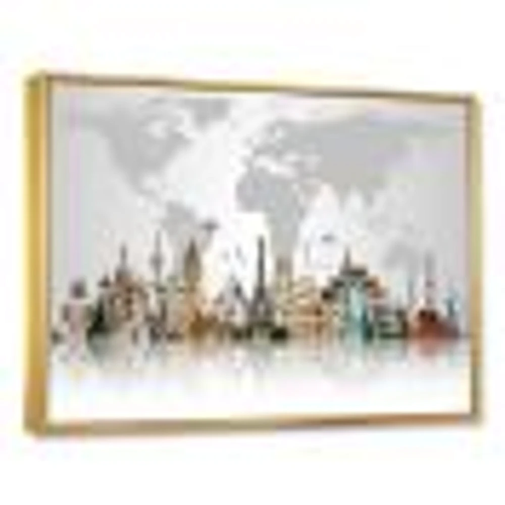 Famous Monuments Across World  Art Canvas Print