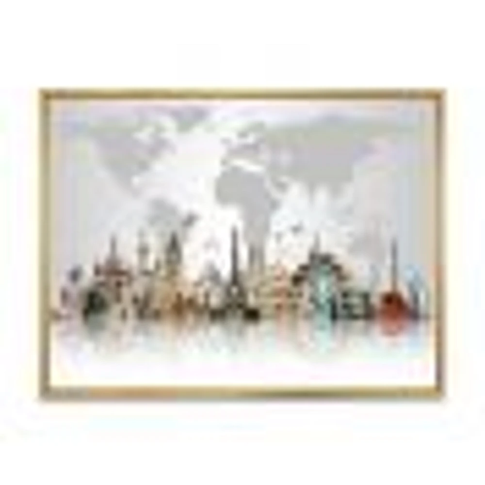 Famous Monuments Across World  Art Canvas Print