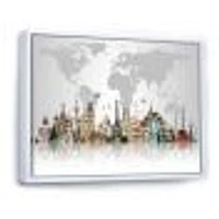 Famous Monuments Across World  Art Canvas Print