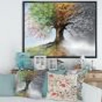 Four Seasons Tree Canvas Art Print