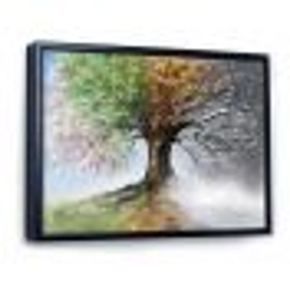 Four Seasons Tree Canvas Art Print