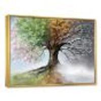 Four Seasons Tree Canvas Art Print