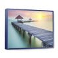 Toile « Wooden Sea Bridge and Sunset