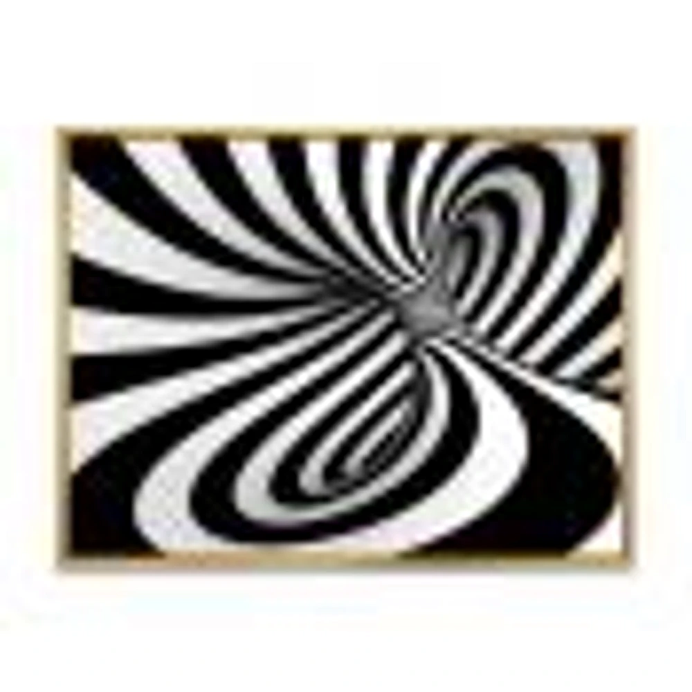 Spiral Black and White  Art Canvas Print