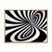 Spiral Black and White  Art Canvas Print