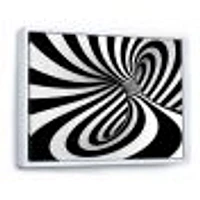 Spiral Black and White  Art Canvas Print