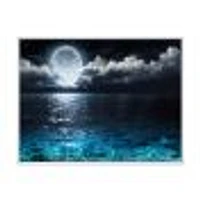 Toile imprimée « Romantic Full Moon Over Sea