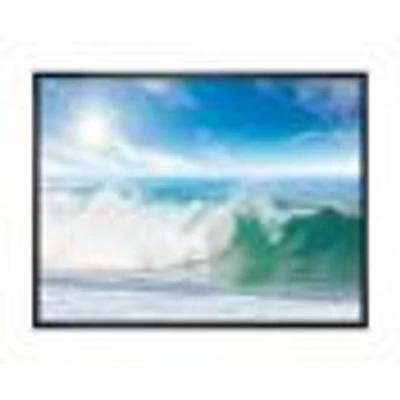 White and Blue Waves under Sun  Canvas Wall Art