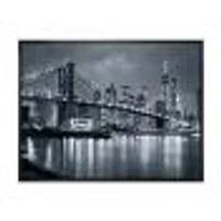 Panorama New York City at Night  Canvas Print