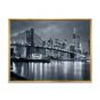 Panorama New York City at Night  Canvas Print