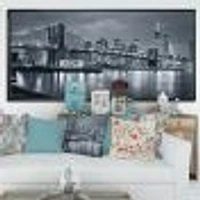 Panorama New York City at Night  Canvas Print