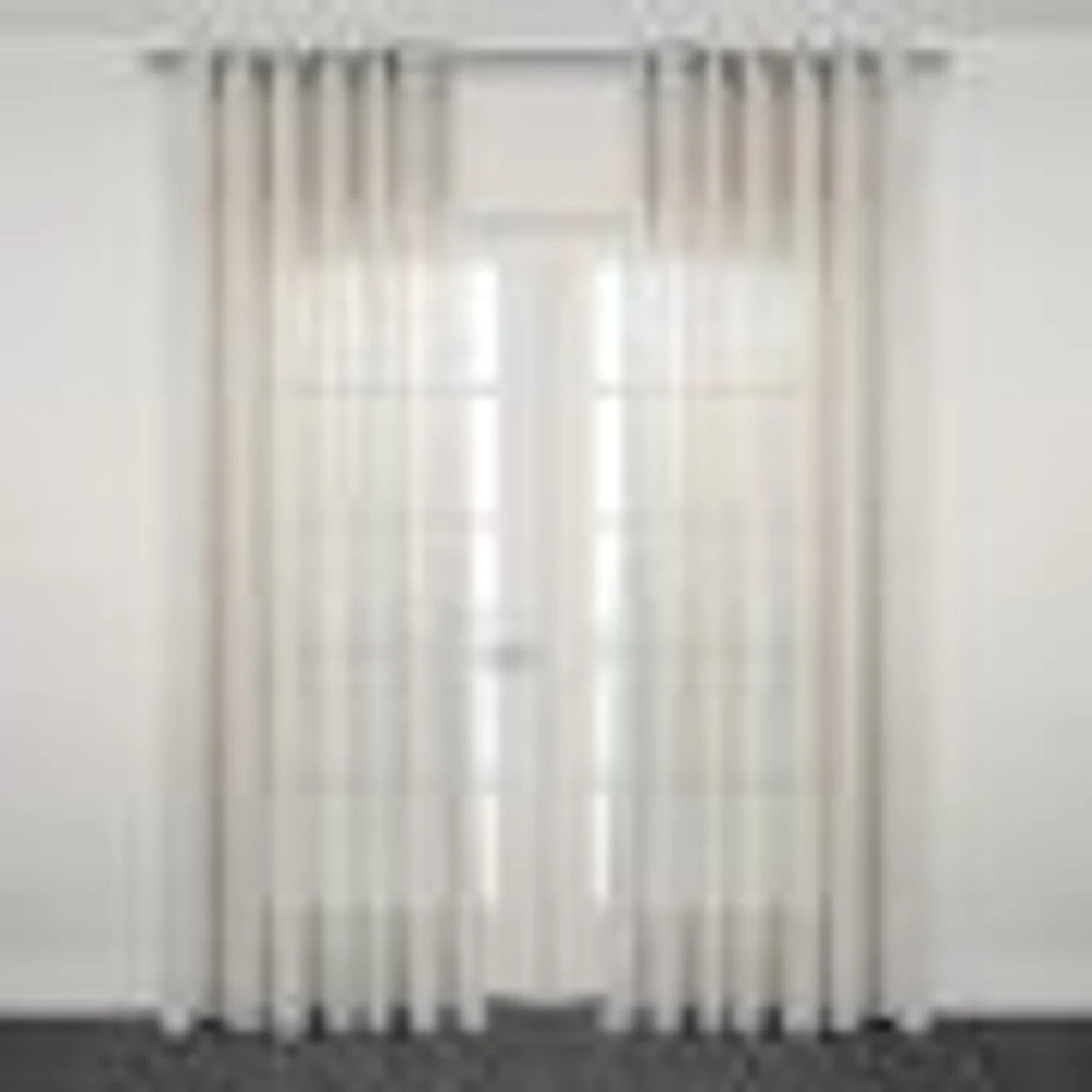 Foggia Semi- Sheer Jacquard Grommet Panel