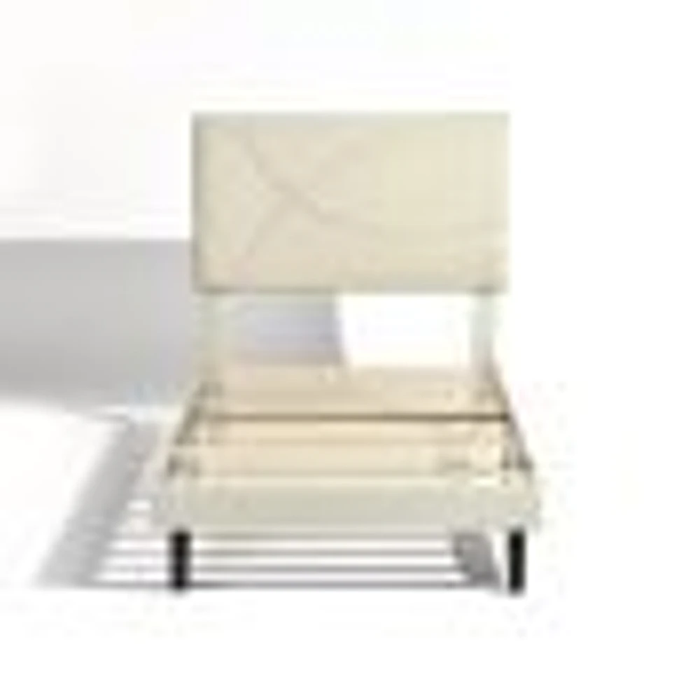 Upholstered Foothill Platform Bed with LED Light and USB Ports by Maison Classique