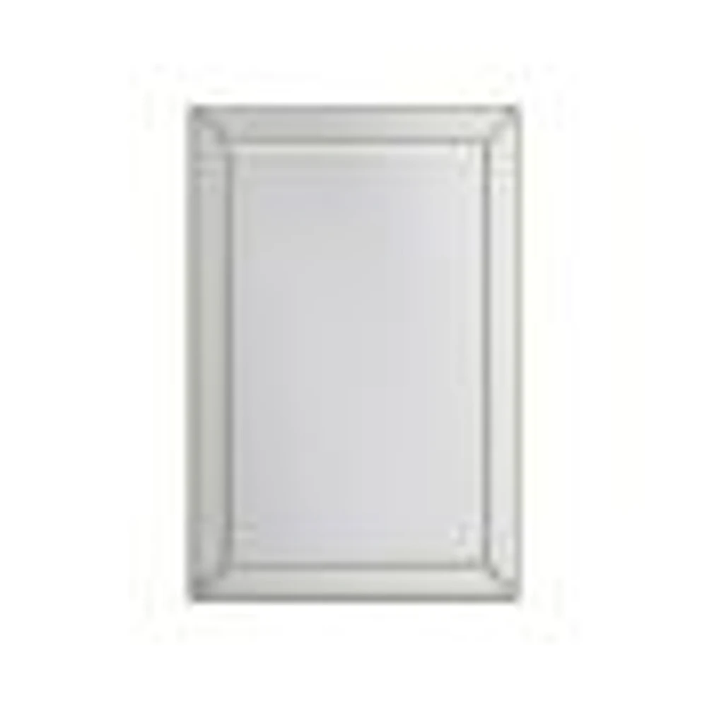 Gale miroir rectangulaire à bord perlé