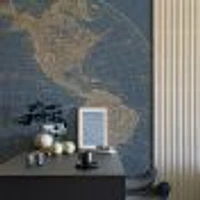 Gold Western Hemisphere Wallpaper Mural