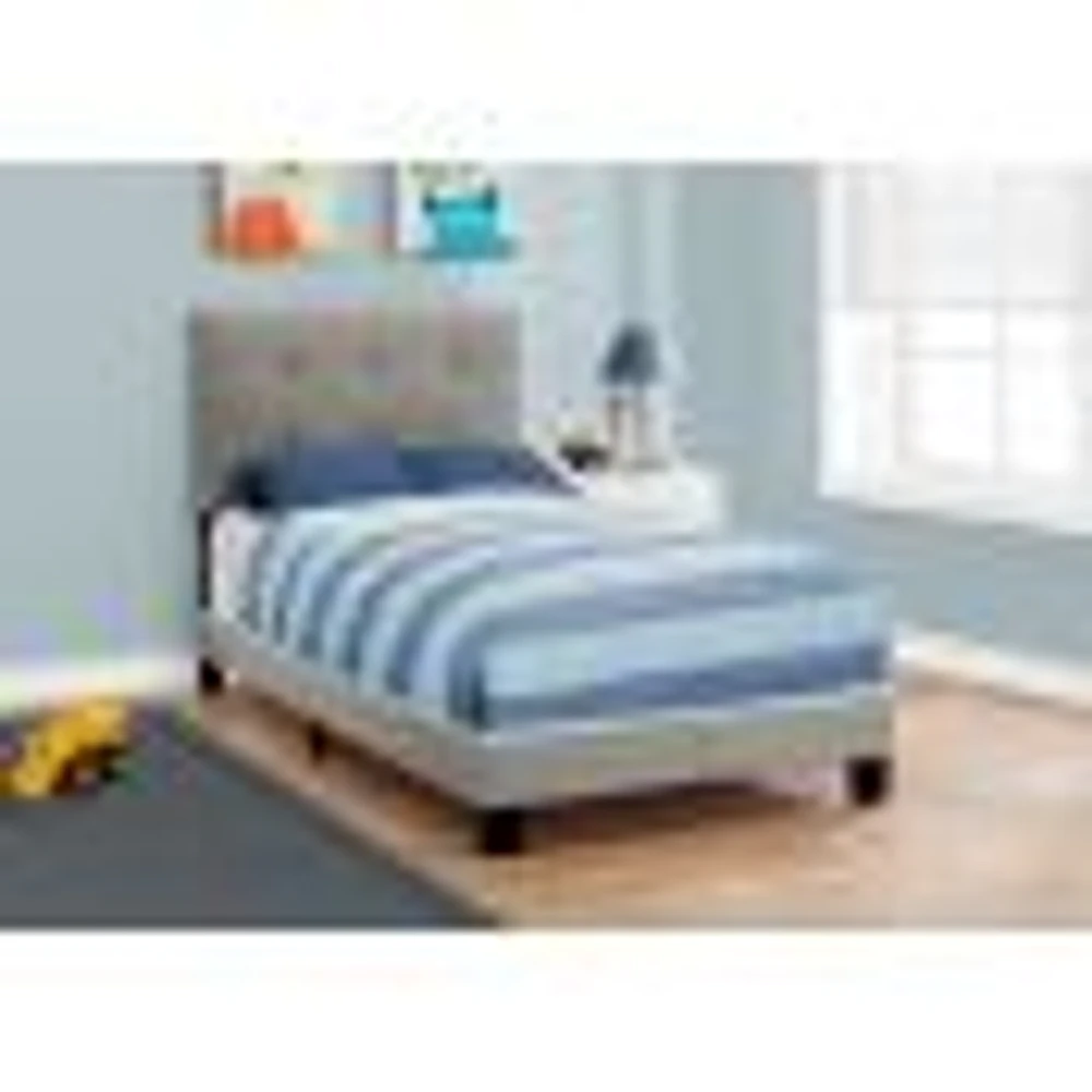 Low Platform Linen Bed Frame - Twin