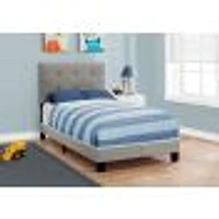 Low Platform Linen Bed Frame - Twin