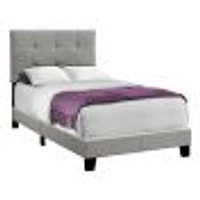 Low Platform Linen Bed Frame - Twin