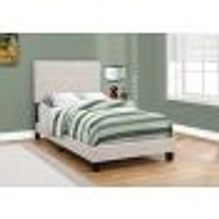 Low Platform Linen Bed Frame - Twin