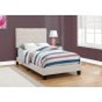 Low Platform Linen Bed Frame - Twin