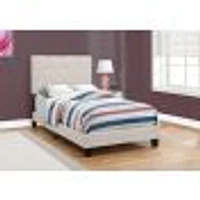 Low Platform Linen Bed Frame - Twin