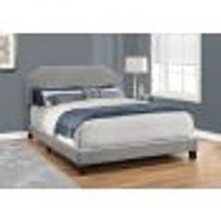 Elegant Nailhead Trim Bed Frame - Queen