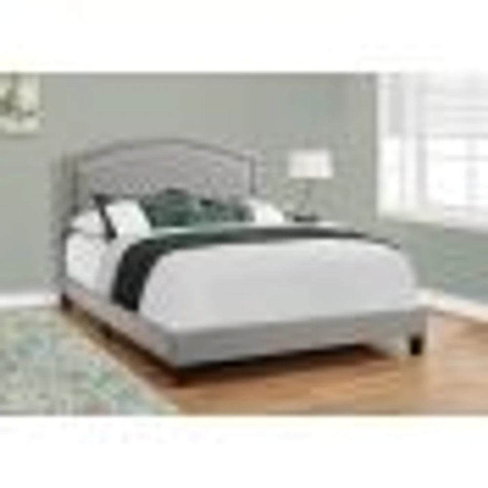 Arched Elegant Nailhead Trim Bed Frame - Queen