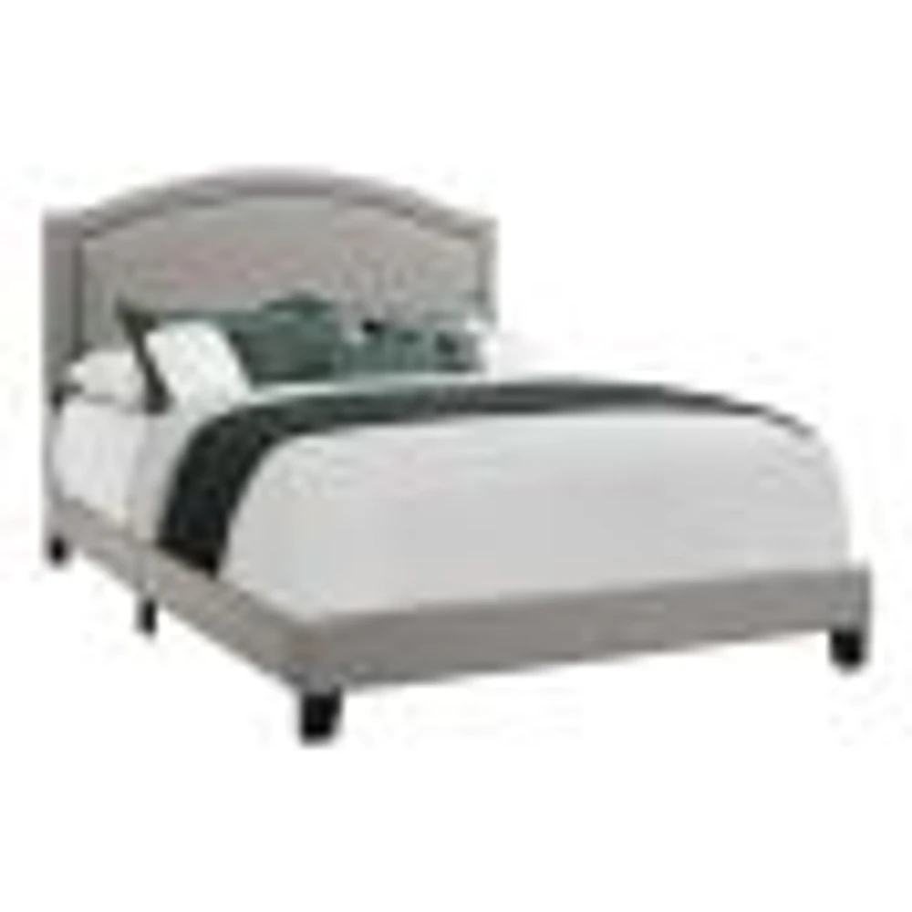 Arched Elegant Nailhead Trim Bed Frame - Queen