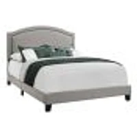 Arched Elegant Nailhead Trim Bed Frame - Queen
