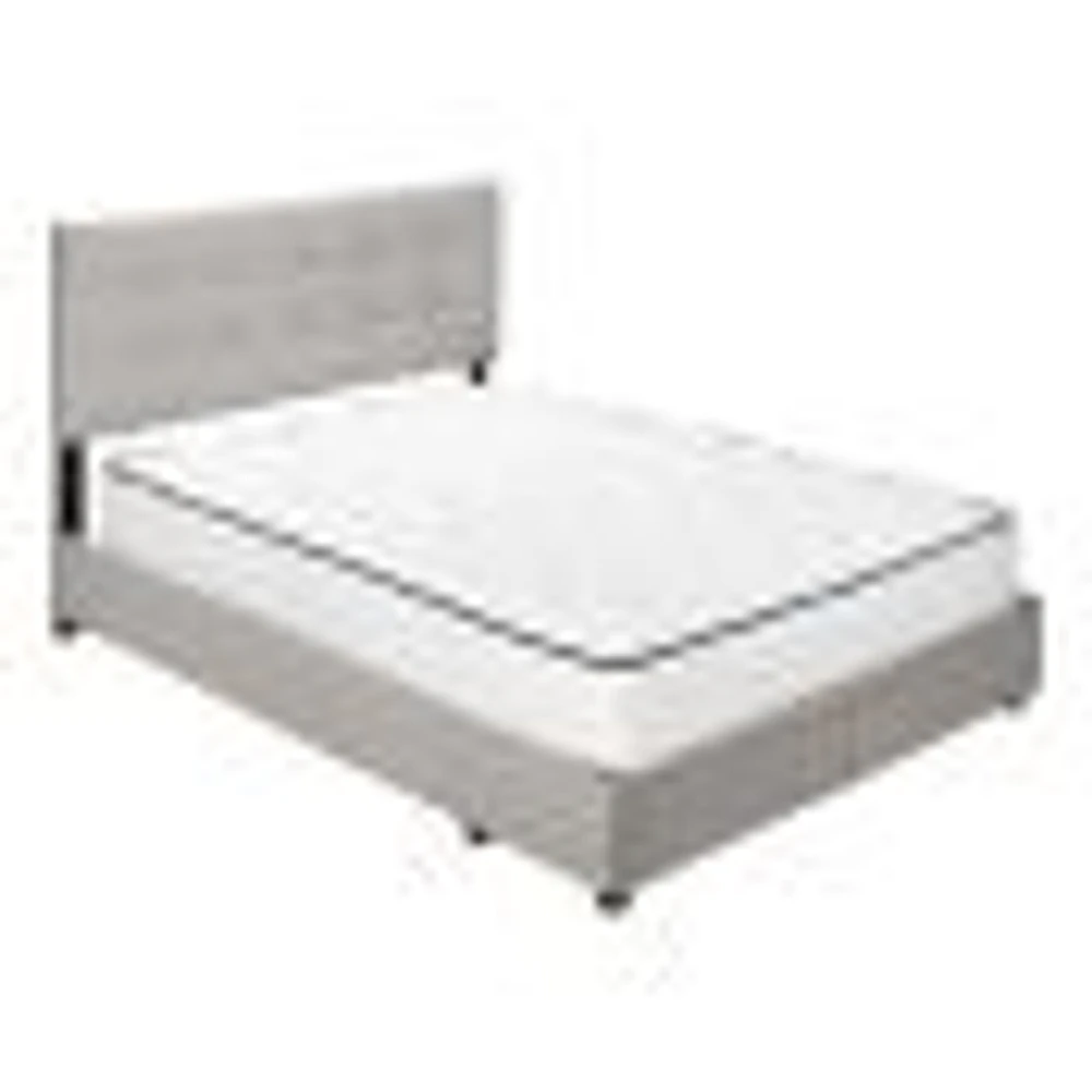 Upholstered Platform Bed with Storage Drawers - Queen