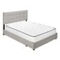 Upholstered Platform Bed with Storage Drawers - Queen