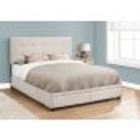 Upholstered Platform Bed with Storage Drawers - Queen