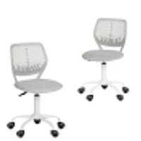 Colorful Swivel Teen Task Chair Set of 2