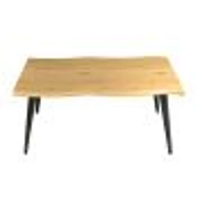 63" Modern Dining Table with Wave Edge