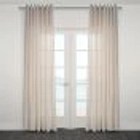 Imola Semi Sheer Jacquard Grommet Curtain