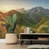 Mountain Sunrise Panorama Dolomites Passo Giau Wallpaper Mural