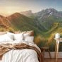 Mountain Sunrise Panorama Dolomites Passo Giau Wallpaper Mural