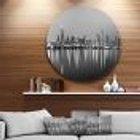 Chicago Skyline at Night Metal Wall art