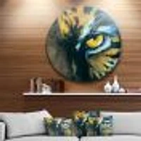 Ferocious Eye of Tiger Metal Wall Art