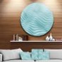 Fractal Rippled 3D Waves Metal Wall Art