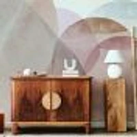 Natural Red Creme Abstract Wallpaper Mural