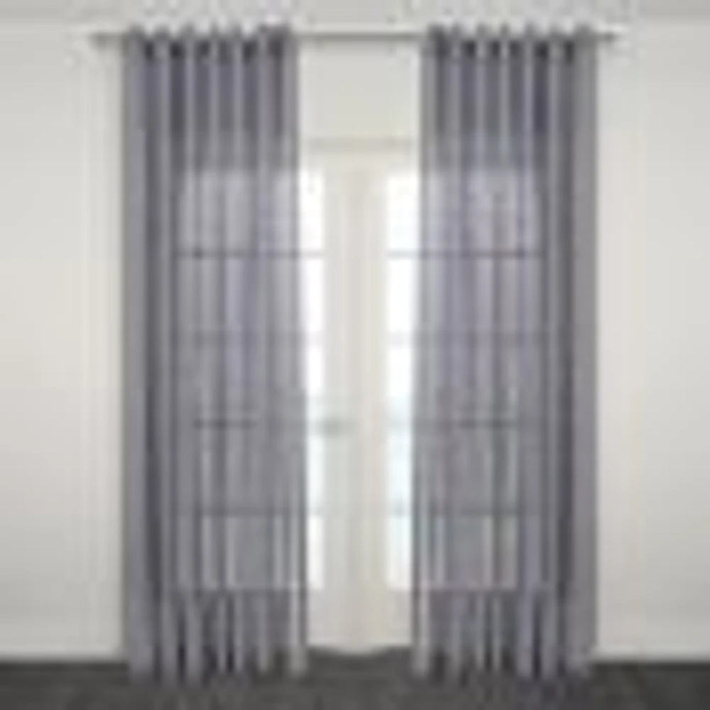 Nobile Semi Sheer Jacquard Grommet Curtain